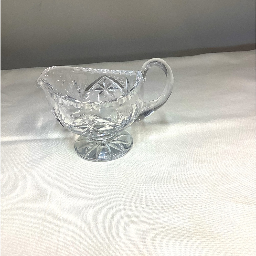Vintage leaded crystal gravy/sauce boat